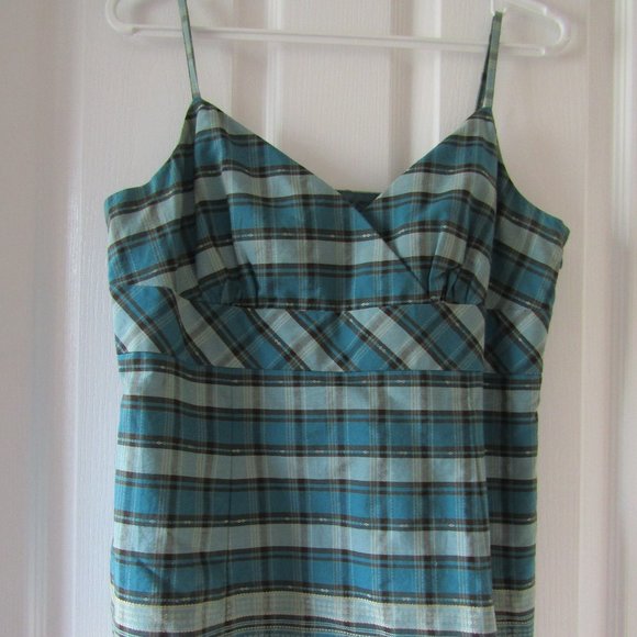 Turquoise Ann Taylor Side-Zip Spaghetti Strap Top - Picture 1 of 4